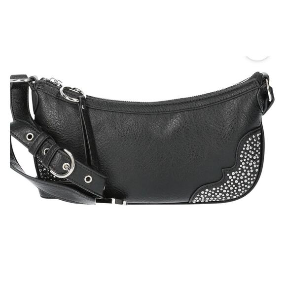 Jessica Simpson Women's Jessie Faux Leather Shoulder Handbag, Meteorite - Picture 1 of 6
